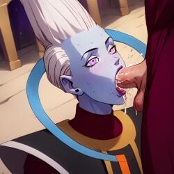 ai_generated bara blowjob cum cum_in_mouth cumshot deepthroat dragon_ball dragon_ball_super dragon_ball_z fellatio femboy from gay male male/male male_only sunshine17 whis yaoi