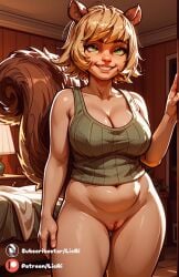 ai_generated bbw big_breasts chubby_female huge_breasts marvel marvel_rivals pussy squirrel_girl