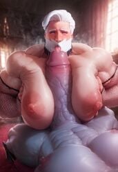 ai_generated big_cock big_dick big_pecs boob_job boobjob cock dick man_boobs manboobs moobs nai_diffusion pecs pectorals rokuworshiper stable_diffusion