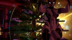 3d christmas futanari hildryn_(warframe) hildryn_prime muscle_girl vrchat vrchat_avatar warframe