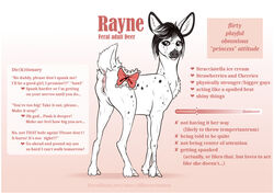 anus bow cervine deer english_text female feral fur heart looking_at_viewer mammal model_sheet nude pussy raised_tail rayne_(silberschatten) silberschatten solo text white_fur