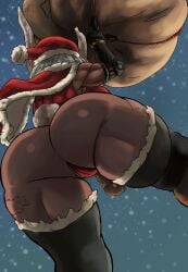 charge_sol christmas dark-skinned_female dat_ass huge_ass muscular_female my_hero_academia