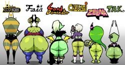 6girls alien alien_girl alien_humanoid alien_only antennae ass ass_focus back_view behind_view big_ass big_butt bottom_heavy bottomless bottomless_female cellulite cheelai dat_ass dragon_ball dragon_ball_super dragon_ball_super_broly fat_ass fat_butt female female_focus female_only fiosa_(kid_cosmic) freckles freckles_on_ass gradient_background green_body green_skin gun hand_on_butt hand_on_hip horn invader_zim lord_dominator mole mole_on_ass my_life_as_a_teenage_robot nanodude78 rear_view shortstack size_comparison size_difference sonic_(series) sonic_the_hedgehog_(series) tagme tail tak_(invader_zim) vexus wander_over_yonder weapon zeena