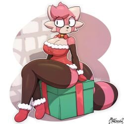 2d 2d_(artwork) artist_logo artist_name artist_signature big_breasts christmas christmas_clothing christmas_outfit dally_(miso_souperstar) female female_focus female_only furry milf miso_souperstar panda