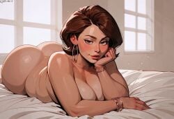 absurd_res ai_assisted ai_generated bedroom_eyes chubby chubby_female curvy curvy_body curvy_female curvy_figure elastigirl helen_parr highres huge_ass inviting inviting_to_sex large_ass laying_on_bed laying_on_stomach mature_female medium_breasts milf the_incredibles the_incredibles_2 thick_thighs wide_hips