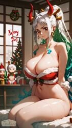 ai_generated christmas_outfit female female_only one_piece tsukuro yamato_(one_piece)