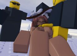 1girls 2boys 3d 3d_model areolae balls breasts circularx2 dream_game mafioso_(dream_game) nashatra_bealdhild nipples outside penis roblox roblox_game robloxian tagme