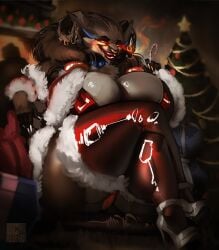 big_breasts christmas christmas_outfit huge_breasts krampus lordmegatroll monster_girl thick_thighs voluptuous voluptuous_female