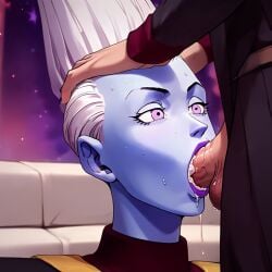 ai_generated bara blowjob cum cum_in_mouth cumshot deepthroat dragon_ball dragon_ball_super dragon_ball_z fellatio femboy from gay male male/male male_only sunshine17 whis yaoi