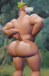 3d_(artwork) 3d_animation animated anthro ass athletic athletic_anthro athletic_male balls biceps big_butt big_penis canid canine clothing digital_media_(artwork) fox genitals hands_on_hips hat headgear headwear huge_cock jojobiz long_penis looking_back male mammal mostly_nude muscular muscular_anthro muscular_male penis rear_view red_fox robin_hood shaking_butt short_playtime solo tail tail_motion tailwag true_fox