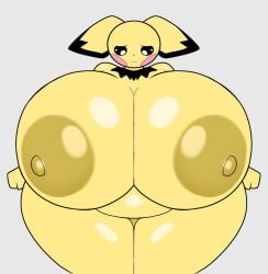 1girls :c adorable big big_ass big_breasts big_ears breasts breasts_bigger_than_head breasts_focus breasts_out chubby chubby_female crying crying_with_eyes_open cute female female_focus female_only furry huge_breasts huggable_design hyper hyper_breasts nintendo pichu pokémon_(species) pokemon pokemon_(species) sad solo solo_female standing tha_randomu trandomu yellow_body