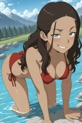 ai_generated avatar_the_last_airbender bikini katara outside red_bikini sexy_pose tagme tagme_(artist)