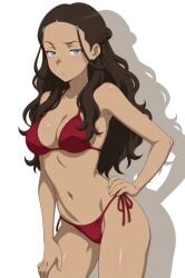 ai_generated avatar_the_last_airbender bikini katara red_bikini sexy_pose tagme tagme_(artist) white_background