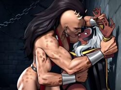 ai_generated crossover dungeon female_only forced forced_kiss four_arms interspecies jabbaman58 kissed kissing marvel marvel_comics mortal_kombat restrained sheeva shokan storm_(x-men) tagme video warner_bros._games white_eyes white_hair x-men yuri