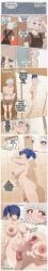 1futa 1girls ai_generated areolae azur_lane balls bathroom breasts caught comic comic_page embarrassed_nude_futa erect_nipples erect_penis erection female futa_sans_pussy futa_with_female futanari huge_breasts huge_cock intersex locker_room manga manga_page masturbation neptuwaifu nipples nude penis precum precum_drip shower spying story text text_bubble wanking