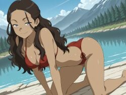 ai_generated avatar_the_last_airbender bikini katara outside red_bikini sexy_pose tagme tagme_(artist)