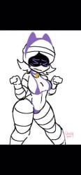 1boy 1boy1girl 1girls animated cat_ears cat_tail cosplay dancing ghastlypann glitch_productions murder_drones n_(murder_drones) purple_eyes purple_hair robot_girl robot_humanoid tagme uzi_(murder_drones) video white_background