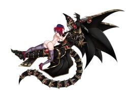 1boy 1girls ahegao anal anal_penetration anal_sex armor ass big_ass big_breasts big_butt big_penis breast_milk breasts breasts_out drooling eyes_closed female hat magical_girl male master_and_servant nipples nude octorock777 orgasm_face red-eyes_dark_dragoon red_eyes_dark_dragoon redeyes_dark_dragoon sex silver_hair stocking stockings tail tail_play tail_sex tour_guide_from_the_underworld wings yu-gi-oh!