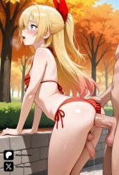 1futa 2boys ai_generated anal anal_penetration anal_sex anus anus_focus ass ass_focus back_view backsack bikini blonde_hair blue_eyes blush breasts clothing clothing_aside cock colored day dick erection from_back from_side futa_only futanari futanari/female futanarization hair_ribbon kirisaki_chitoge light_skin light_skinned_futanari long_hair looking_back looking_back_at_viewer male_focus multiple_boys naked naked_futa naked_futanari nickythecreator nisekoi nude nude_futa nude_futanari oiled_skin open_mouth otoko_no_ko outdoors penetration penis ponytail precum rear_view red_bikini ribbon saliva sex sex_from_behind sexy sexy_body sexy_pose shiny_skin side-tie_bikini_bottom side_view solo_focus standing striped_bikini striped_clothes sweat sweatdrop sweating swimsuit testicles tongue tongue_out tree uncensored veins veiny_penis yaoi