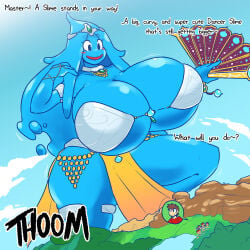 blue_slime giantess slime slime_girl