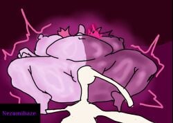 chronoa cum_gushing cum_in_pussy cum_inflation cum_overflow dragon_ball_xenoverse nezumihaze pregnant