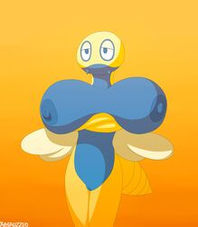 1girls absurd_res anthro anthrofied areola big_breasts blue_eyes blue_nipples breasts clitoris dunsparce female female_only hi_res huge_breasts kespuzzuo large_breasts nintendo nipples nude pokemon pokemon_gsc pokemorph pussy simple_background solo text video_games wings