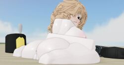 1girls 3d 3d_(artwork) anus ass ass_focus barefoot big_ass completely_nude completely_nude_female female female_only full_body naked naked_female nude nude_female original original_character pussy roblox robloxian sitting solo solo_female wawa_rr34