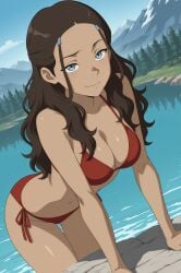 ai_generated avatar_the_last_airbender bikini katara outside red_bikini sexy_pose tagme tagme_(artist)