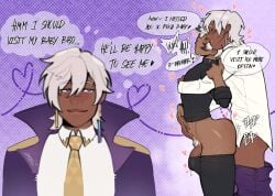 2boys anal anal_penetration anal_sex arlan_(honkai:_star_rail) dark-skinned_male dark_skin english english_text erection gay honkai:_star_rail hoyoverse male male_only penis precum pubic_hair purple_eyes sugilite_(honkai:_star_rail) white_hair yaoi
