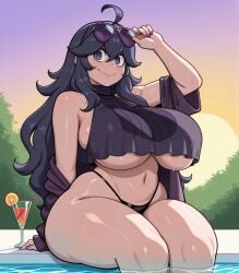 ai_generated ass bikini boobs breasts curvy curvy_female curvy_figure hex_maniac milf mother pokemon swimming_pool swimsuit thick thick_ass thick_thighs thighs wide_hips