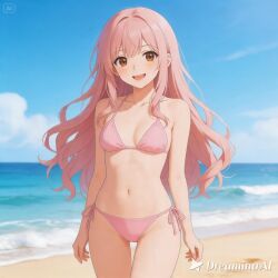 ai_generated pink_hair swimsuit tagme