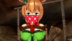 bondage boots bound chairtied gag over_the_nose_gag restrained taiki_shuttle_(umamusume) umamusume y0z0ra