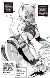 artificial_intelligence artificial_vagina blood_stain corrupted corruption curvy curvy_female curvy_figure dead death female gray_skin hacking killing mr.skull ntr ratatatat74 red_eyes red_glow robot robot_girl robot_joints submissive submissive_female text text_bubble virus white_background white_hair