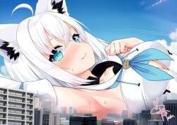 armpit city foxgirl giantess hololive hololive_japan shirakami_fubuki