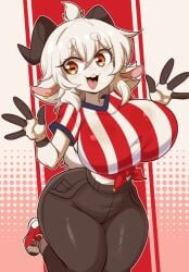 big_breasts breasts chiva_(lucyfercomic) cleavage female furry huge_breasts lucyfercomic tagme thick_thighs wide_hips