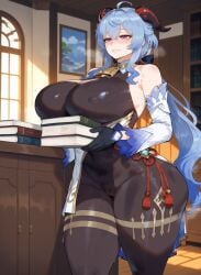 1girls ai_generated bell big_ass big_breasts big_butt big_hips big_thighs blue_hair bodystocking bodysuit boobaai bookshelf breasts busy covered_navel cowbell curvaceous curvaceous_female curvaceous_figure curvy curvy_figure deep_skin female female_focus ganyu_(genshin_impact) genshin_impact gigantic_breasts gloves groping hair hair_between_eyes hair_ornament horny horny_female hoyoverse huge_ass huge_breasts huge_butt huge_thighs large_ass large_breasts library light-skinned_female light_skin lips long_hair long_sleeves mihoyo navel parted_lips purple_eyes sexy short_clothing sweat tight_clothing tight_dress toned_female toned_stomach voluptuous voluptuous_female wide_hips