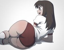 ass azumanga_daiou bent_over bloomers booty dat_ass gym_uniform laying_on_side osaka_ayumu_kasuga sayasushiswag socks thighs uniform
