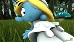 2girls 3d 3d_animation ass ass_focus back_view bad_smell blue_skin day daytime fart fart_cloud fart_fetish farting female female_focus female_only flowers forest forest_background long_hair panties pink_dress pink_shoes pushing_hard red_hair sassette sfm smurfette sound source_filmmaker stomach_growling surprised tacko_sfm tagme teasing the_smurfs tiny_female video wet_fart white_dress white_hat white_shoes yellow_hair