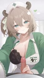 alternate_version_available big_breasts deyui handjob large_breasts nimi_nightmare nurse tagme