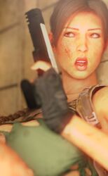 3d braid brown_eyes brown_hair busty egyptian female female_focus female_only heartist3d hourglass_figure lara_croft lara_croft_(classic) light-skinned_female light_skin long_hair mummy ripped_clothing tagme tomb_raider tomb_raider_(classic) torn_clothes wide_hips