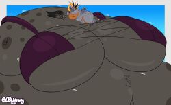 big_breasts breasts cleavage elbunny female furry huge_breasts hyper_breasts inflation tagme thick_thighs wide_hips