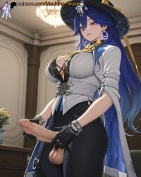 1futa 1futanari adult adult_female ai_generated balls ballsack big_breasts black_gloves black_headwear blue_hair boobs breasts bust busty busty_female busty_girl cock dick dickgirl earrings female foreskin futa futa_masturbation futanari futanari_masturbation girl gloves hair_between_eyes handjob hat jacket jewelry kuro_games large_breasts light-skinned_female light_skin long_hair lucilla_(wuthering_waves) machine_muse masturbation mature mature_body mature_female penis purple_eyes sexy sexy_body solo testicles tits trans trans_woman uncensored watermark white_jacket wuthering_waves