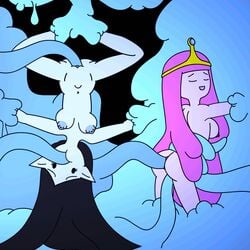 2017 2girls adventure_time anal anal_penetration animated areolae big_breasts black_eyes black_hair bouncing_breasts breasts closed_eyes double_penetration female hair long_hair marceline multiple_girls nipples oral pale-skinned_female pale_skin penetration pink_hair pink_skin pointy_ears princess_bubblegum sex tentacle tentacle-muffins tentacle_sex tiara vaginal_penetration vampire very_long_hair