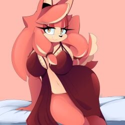 1girls alternate_version_available animal_ears anthro big_breasts breasts conductor's_wife_(sonic) female female_only hair half-closed_eyes hips horny_cheese27 huge_breasts lingerie looking_at_viewer mature mature_female mature_woman milf nightgown red_body red_skin sega solo solo_female sonic_(series) sonic_the_hedgehog_(series) the_murder_of_sonic_the_hedgehog thighs yellow_eyes