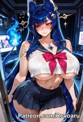 1girl ai_generated big_breasts female huge_breasts mature_female revoaru thick_thighs thighs vienna_(vtuber) virtual_youtuber vtuber