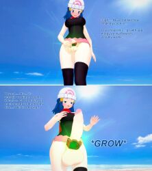 1futa 3d balls blue_hair cock_ring commission dawn_(pokemon) english_text female futanari growth huge_balls huge_cock intersex koikatsu nintendo penis penis_expansion penis_growth penis_growth_(enlargement) pokemon pokemon_dppt text xavierhuge