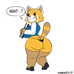 aggressive_retsuko aggretsuko big_ass big_breasts big_butt dumbnuts47 office_lady panties red_panda retsuko self_upload tagme