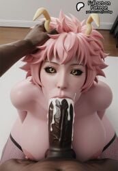1boy 1girls 3d ai_generated ashido_mina big_breasts big_cock big_penis black_sclera blowjob boku_no_hero_academia breasts_out cock cum cum_in_mouth cum_inside cumming cumming_in_mouth cumming_inside cumming_while_penetrating dark-skinned_male dark_skin fellatio female female_focus fishnet_stockings horn horns huge_breasts huge_cock huge_penis interracial interracial_sex looking_at_viewer male male_pov mina_ashido my_hero_academia nipples on_knees oral oral_penetration oral_sex pink-skinned_female pink_hair pink_skin pov short_hair sodaglow_artist stockings thick_thighs thighs tits topless veiny_penis yellow_eyes