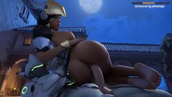 1boy 1girls 3d anal animated areolae arhoangel ass audiodude barefoot breasts dark-skinned_female dark_skin dorado_(map) feet female genji interracial male nipples overwatch pale-skinned_male penis pharah pharji sex shorter_than_30_seconds shorter_than_one_minute sound source_filmmaker straight video