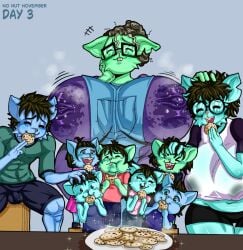 anthro areolae_visible_through_clothing big_breasts breasts breasts_milk bulge cookie cookies enormous_breasts giant_breasts gigantic_breasts goodhorny69 huge_breasts hyper_breasts jid-jid large_breasts madam_pensri_(goodhorny69) massive_breasts milf mother_and_daughter mother_and_son no_nut_november rat rat_boy rat_girl